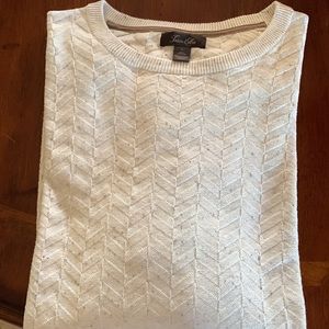 Tasso Elba Crew Neck light beige  Winter Detail Knitted Sweater Size L